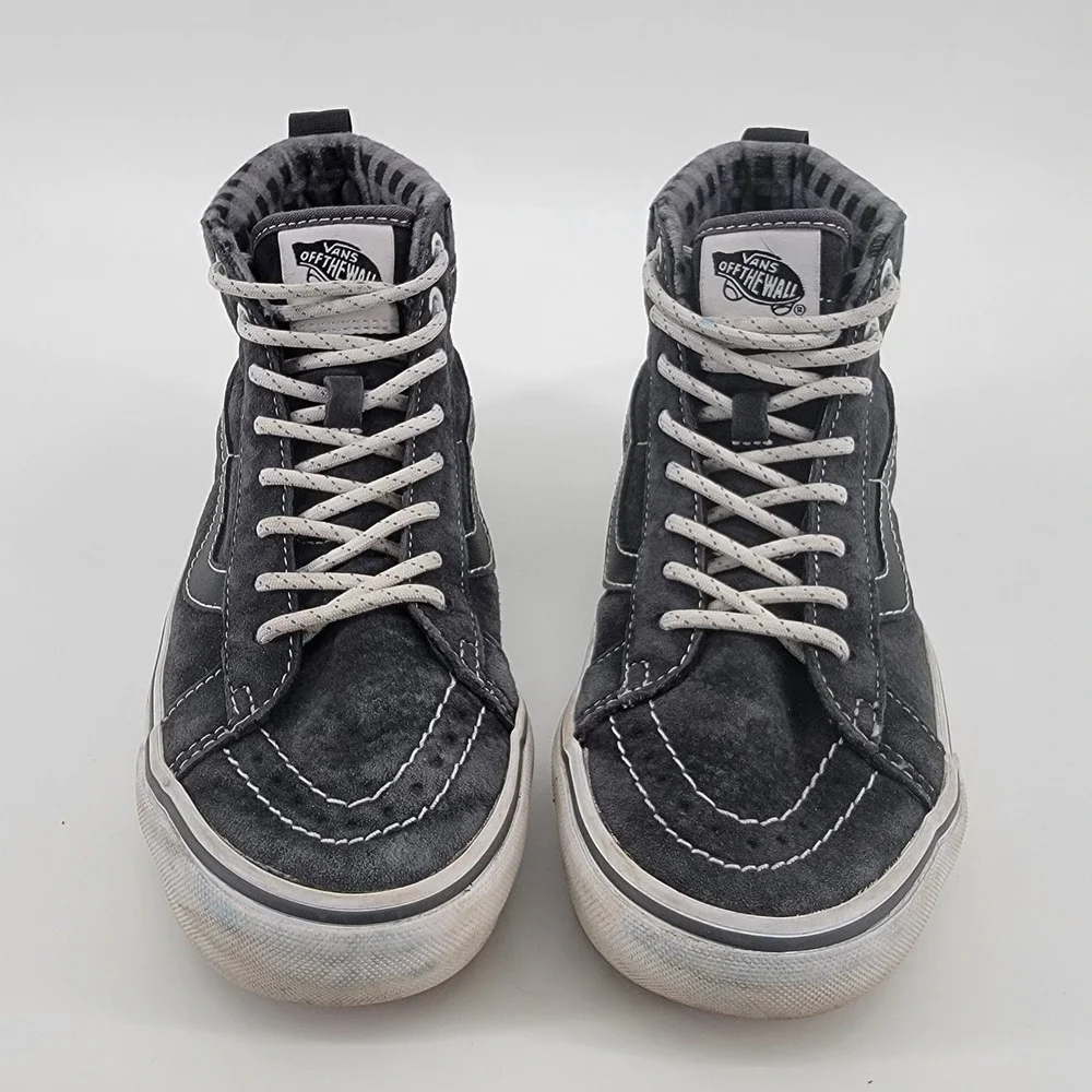 Vans Sk8-Hi MTE-1 Sneakers Mens 3.5 Womens 5 Grey Plaid Suede Weatherproof